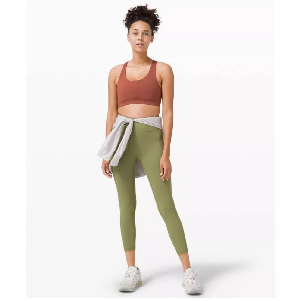 LULULEMON Invigorate High-Rise Tight green 25" Size 6 Womens